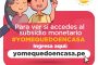 COMUNICADO MIDIS, CON RESPECTO AL PAGO DEL SUBSIDIO ECONÓMICO EN LIMA Y REGIONES